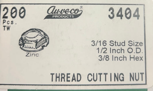 Auveco #3404 thread cutting nut