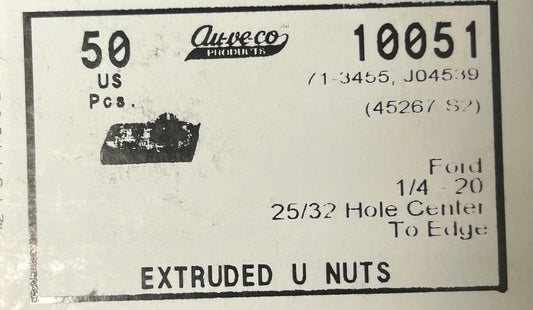 auveco #10051 Extrude u-nuts