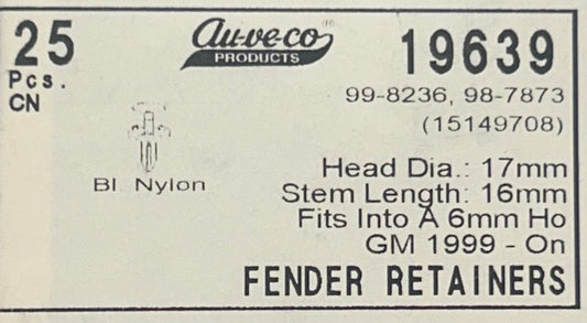 Auveco #19639 Push-Type Retainer