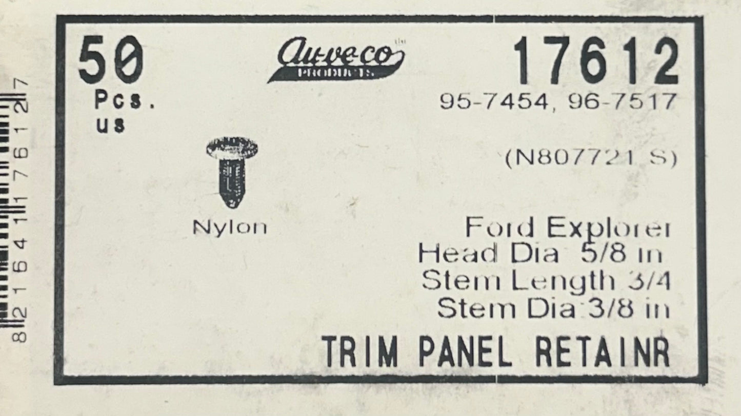 Auveco #17612 Trim Panel Retainer