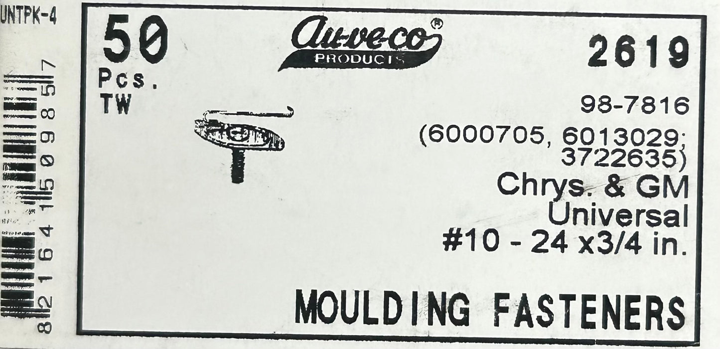 Auveco #2619 molding fasteners