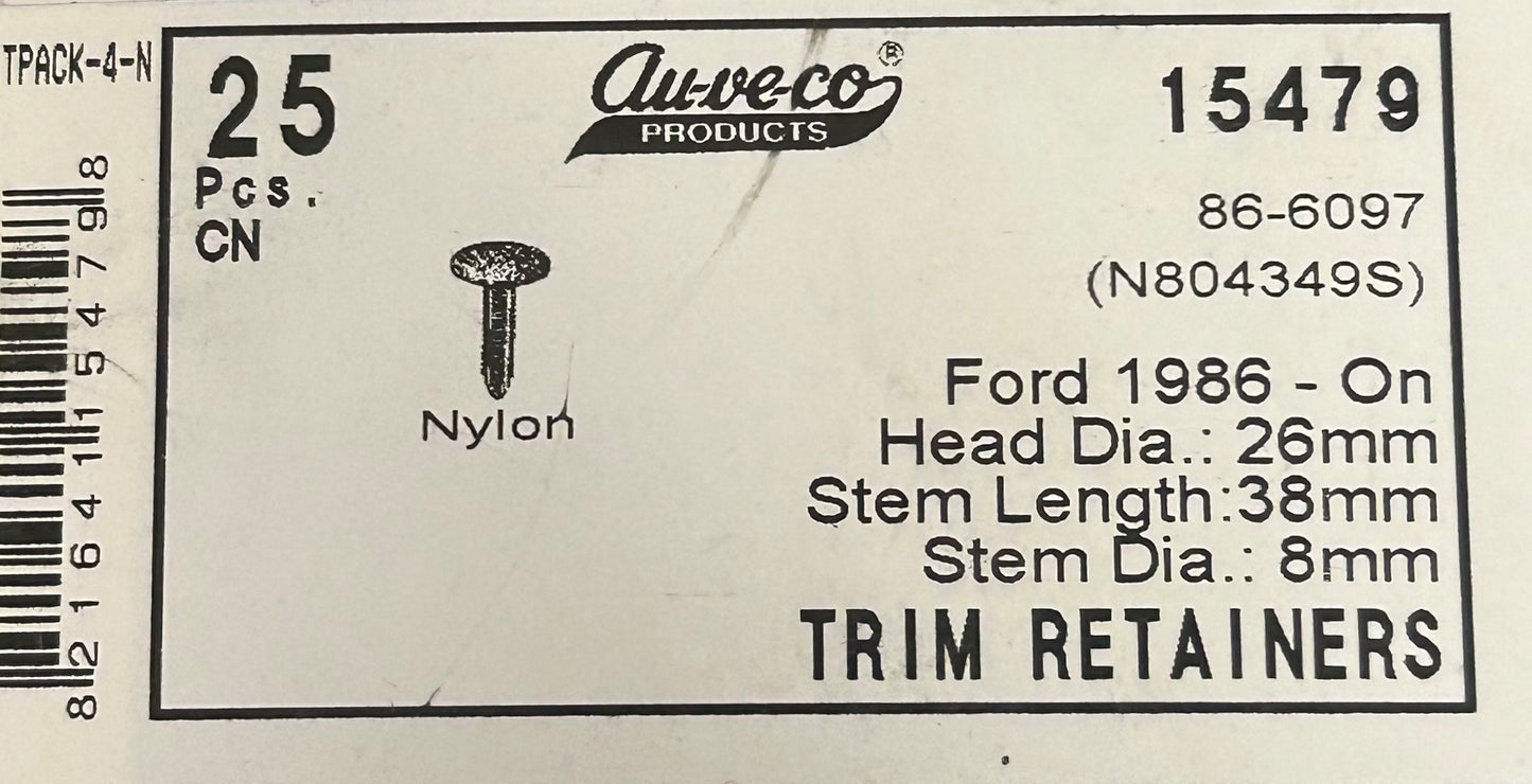 Auveco #15479 Interior Trim Panel Retainer