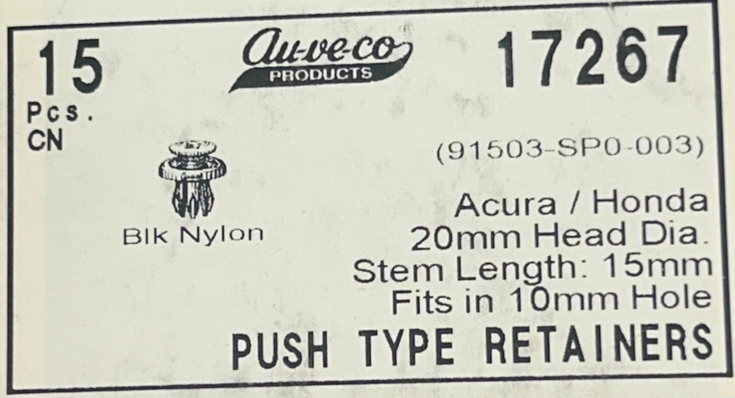 Auveco #17267 Push-Type Retainer